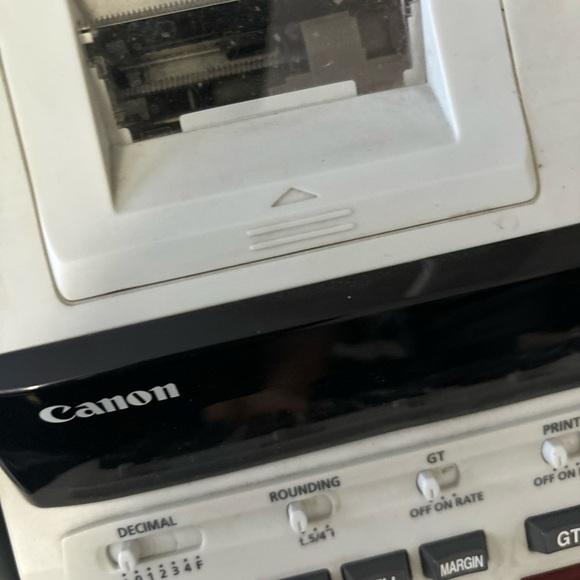 LOT OF 3 VINTAGE Electronic Printing Calculators Canon P170-DH & MP18DII - Picture 10 of 16